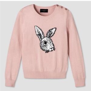 Victoria Beckham pink bunny sweater. Girls size M